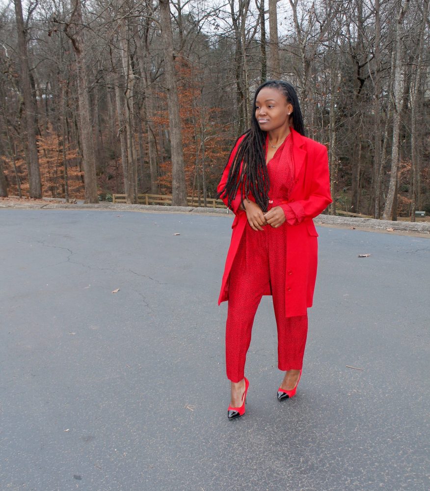 STYLE BOOK: RED JUMPSUIT FOR 1ST SUNDAY