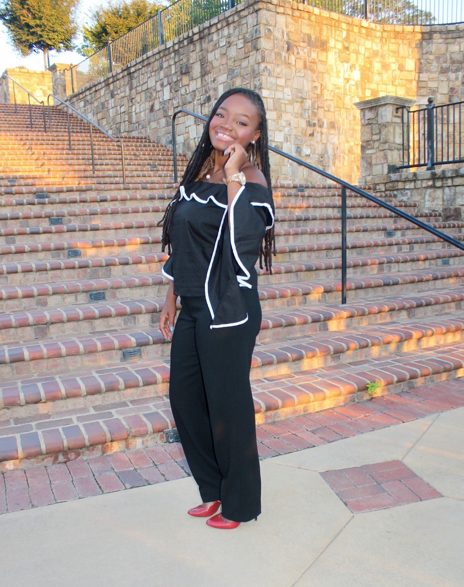 STYLE: OFF THE SHOULDER BELL SLEEVE TOP