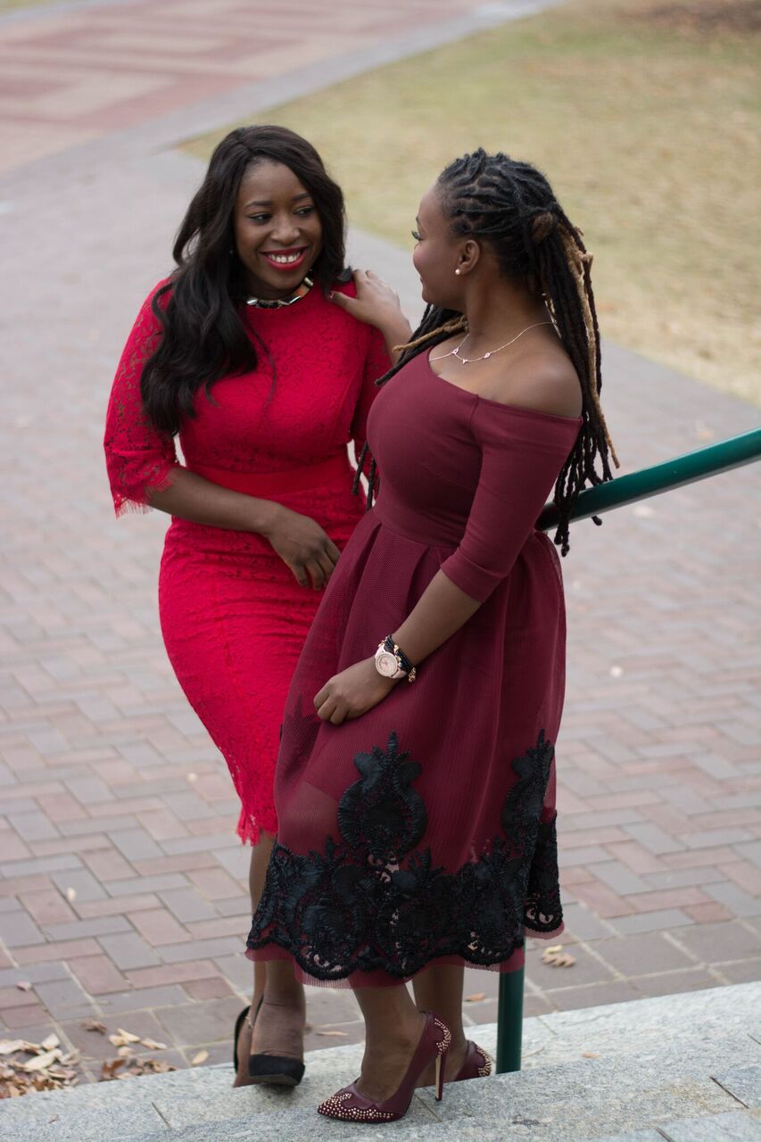 HOLIDAY INSPIRATION LOOKS- RED DRESSES WITH BLOGGER BABE YAWA