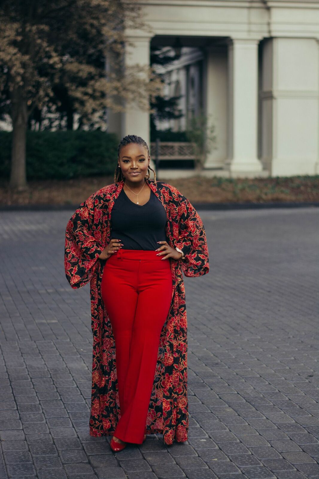 STYLE: RED PANTS FLORAL JACKET