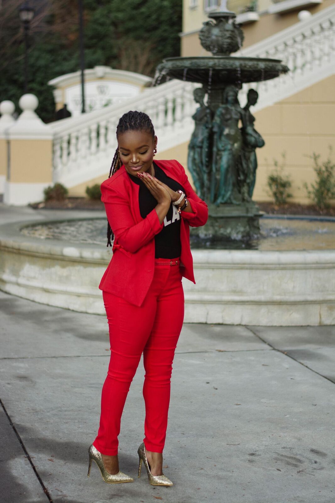 STYLE: SLAY DAY POWER RED SUIT 