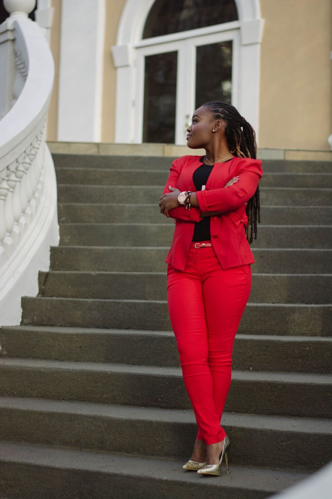 STYLE: SLAY DAY POWER RED SUIT 