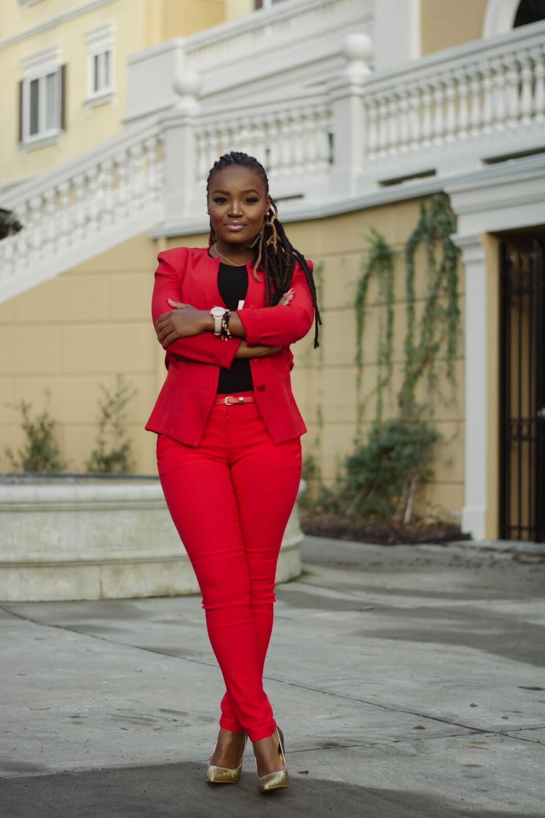 STYLE: SLAY DAY POWER RED SUIT 