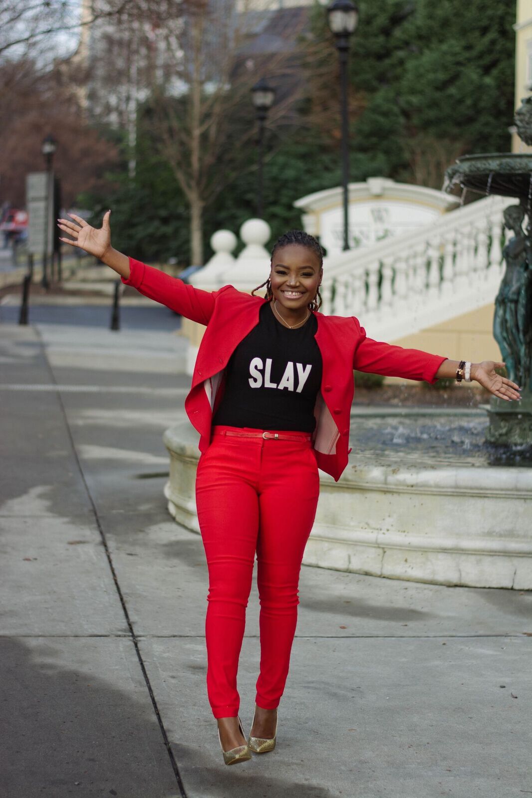 STYLE: SLAY DAY POWER RED SUIT 