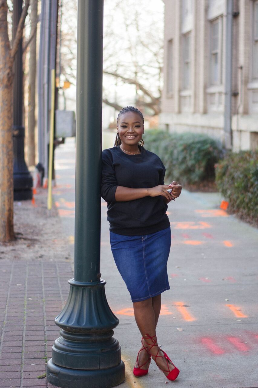 STYLE: CASUAL FRIDAY THRIFTED DENIM SKIRT