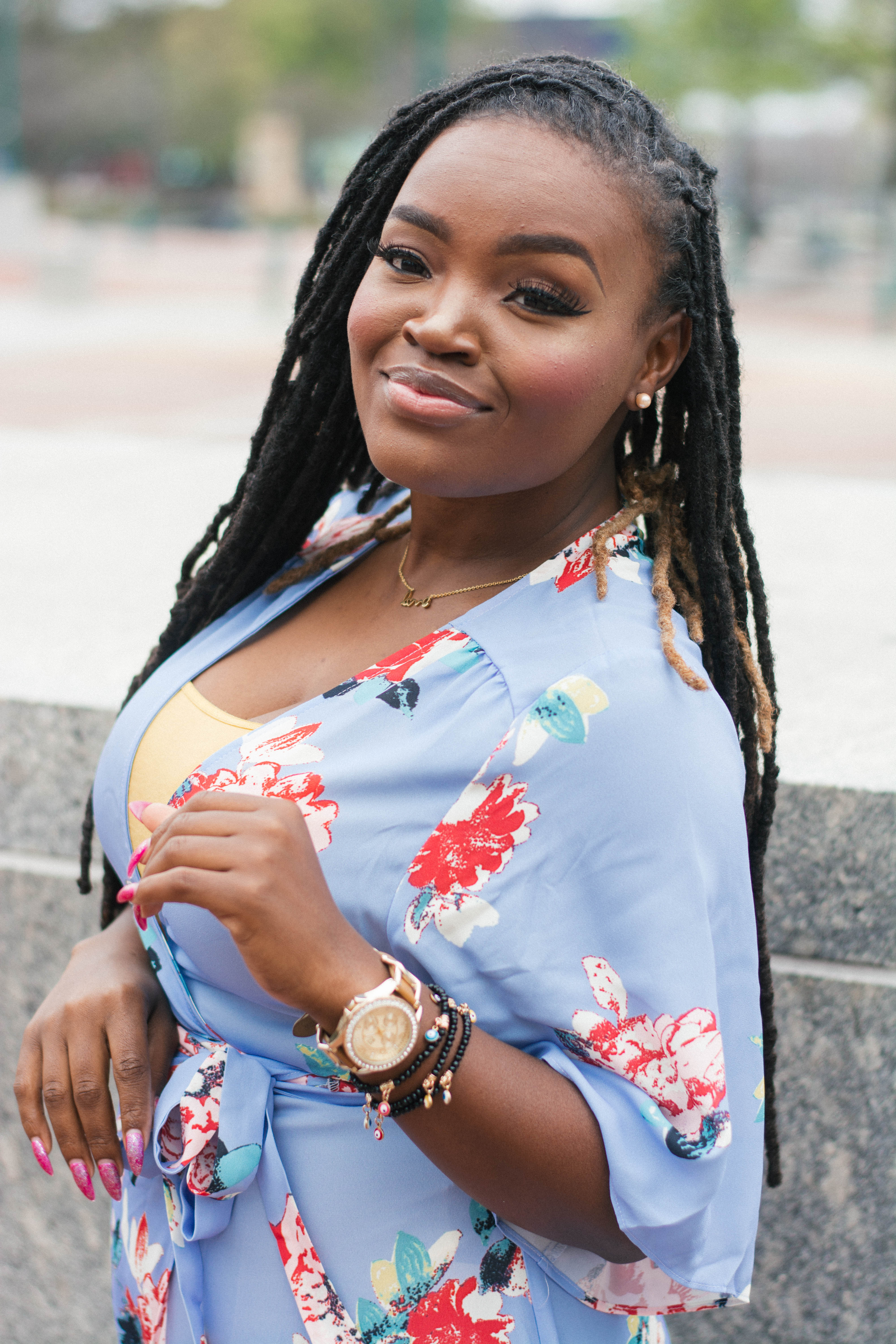 MAKE ME CHIC FLORAL WRAP MAXI DRESS 