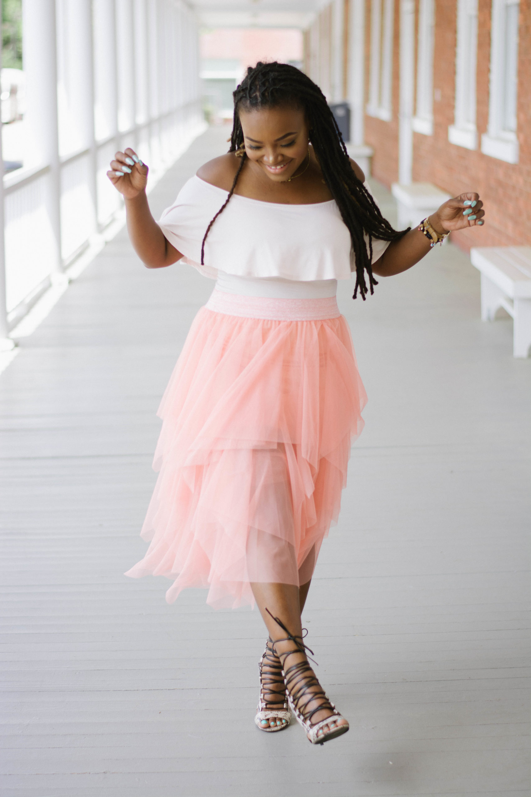 SPRING FASHUN TAKEOVER PEACH TUTU SKIRT