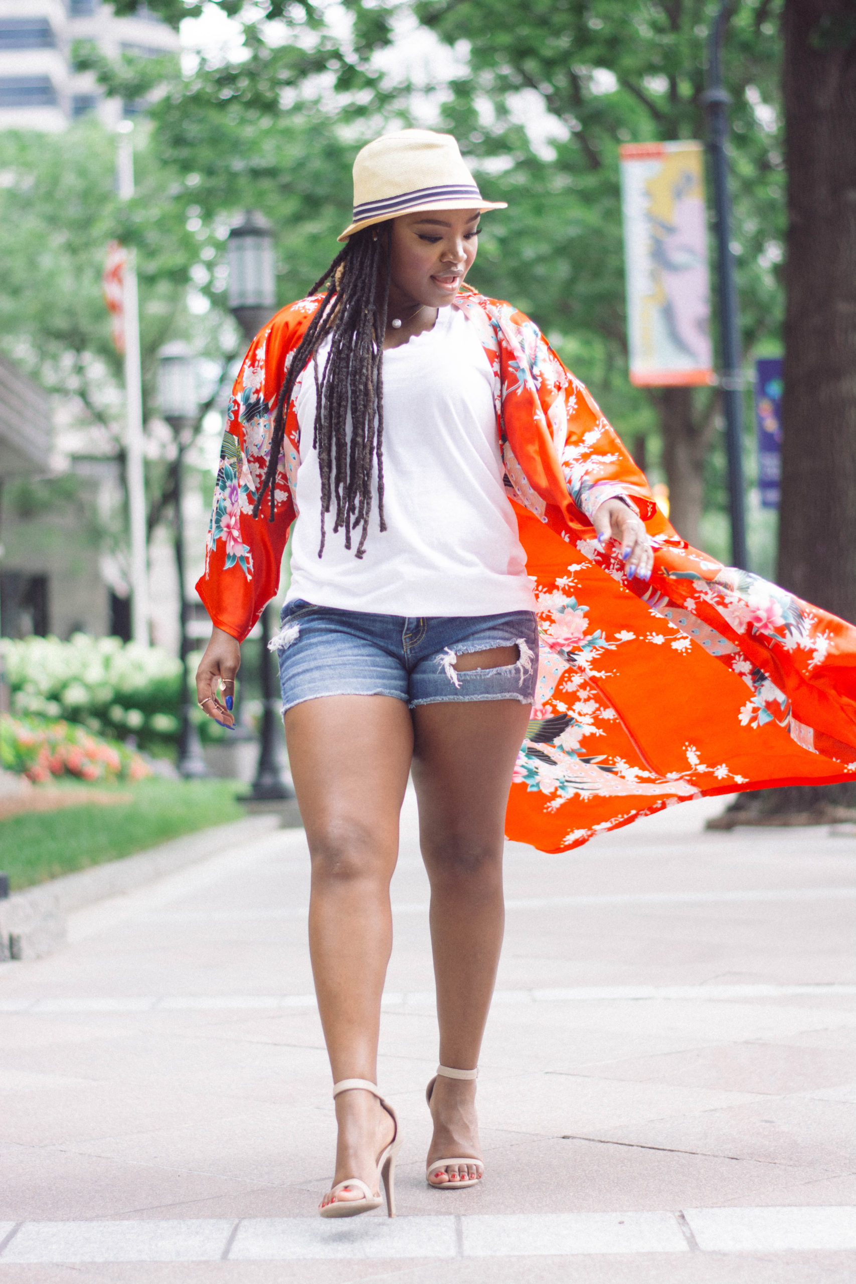 PFW- LOOK 2: 4TH OF JULY STYLE RED DUSTER