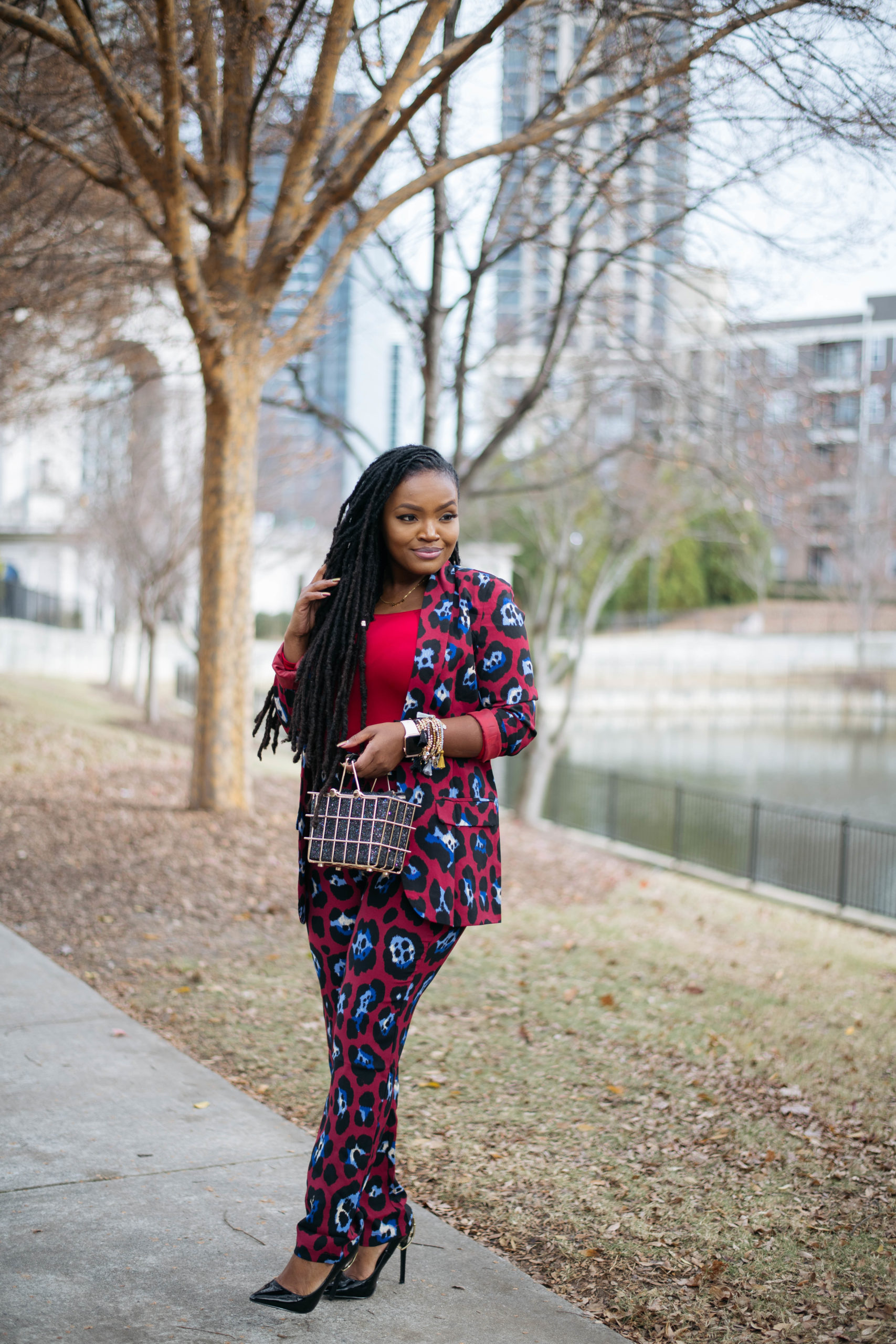 BLOG ANNIVERSARY WEEK LOOK 5: RED LEOPARD SUIT