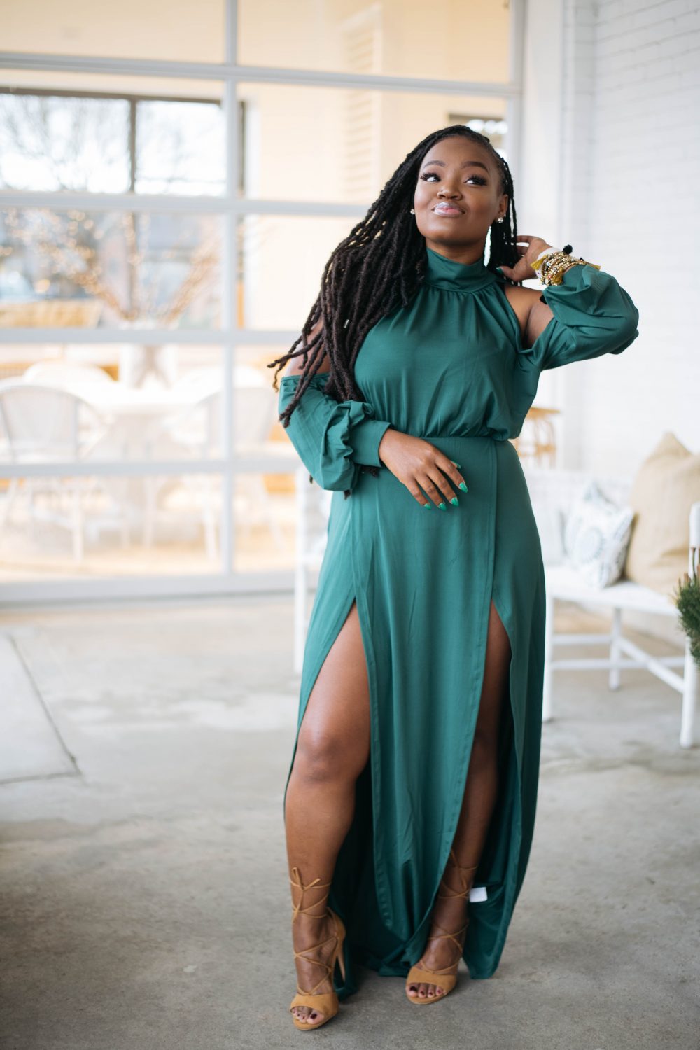 HELLO APRIL- DOUBLE SPLIT MAXI DRESS