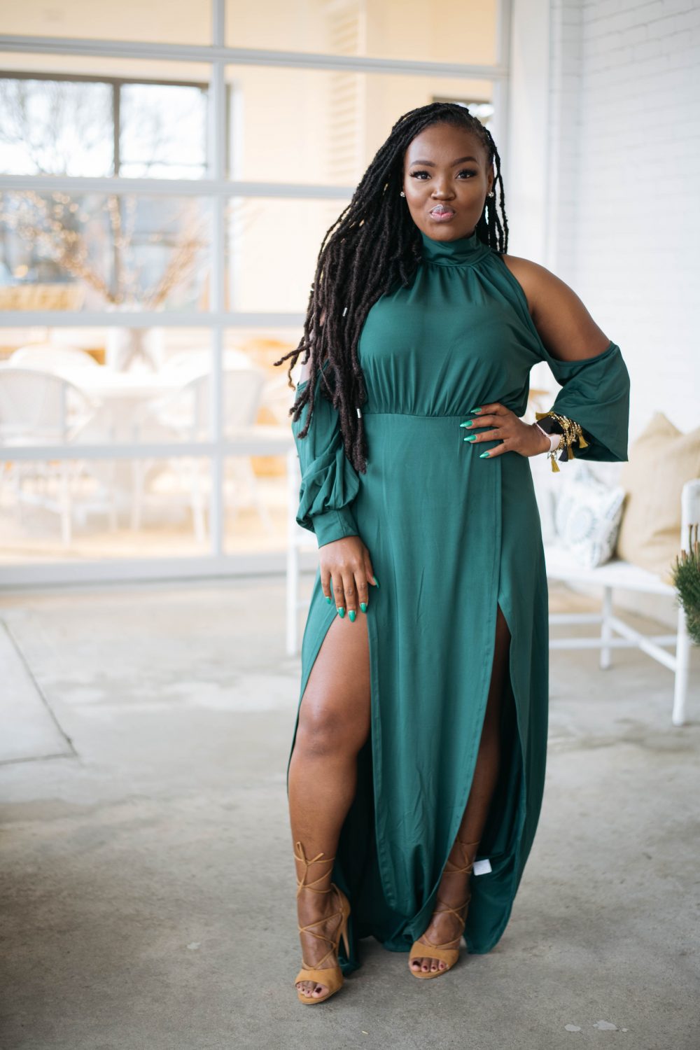 HELLO APRIL- DOUBLE SPLIT MAXI DRESS