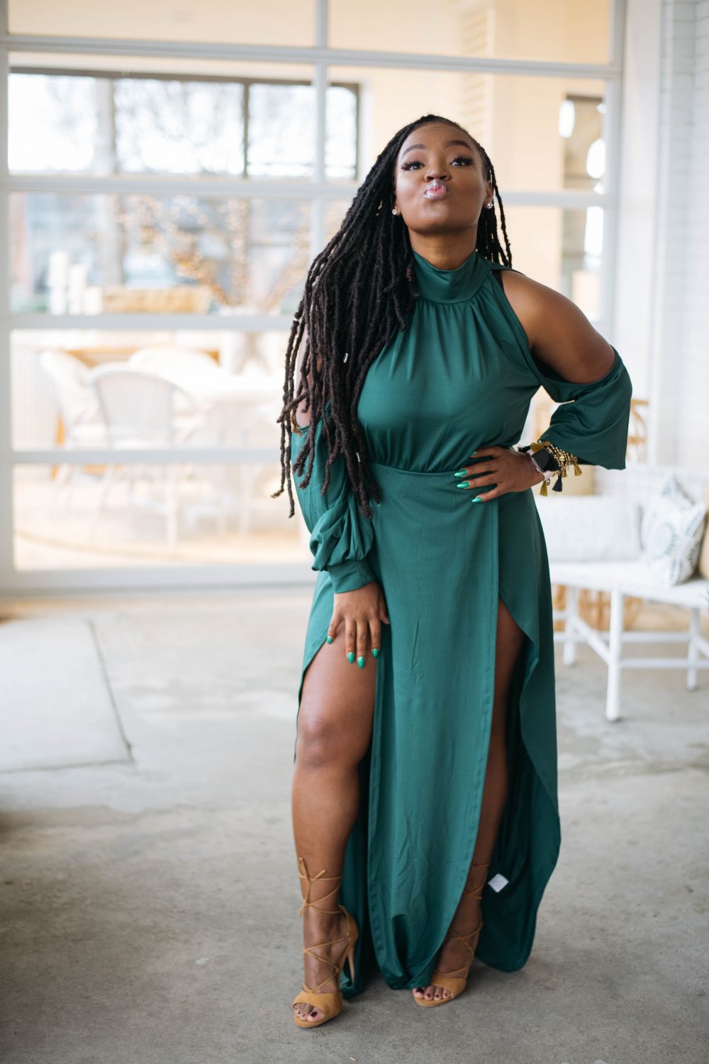 HELLO APRIL- DOUBLE SPLIT MAXI DRESS
