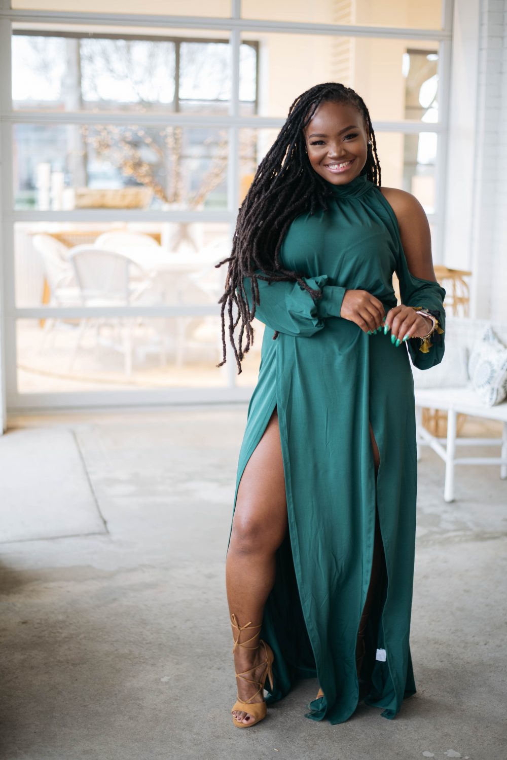 HELLO APRIL- DOUBLE SPLIT MAXI DRESS