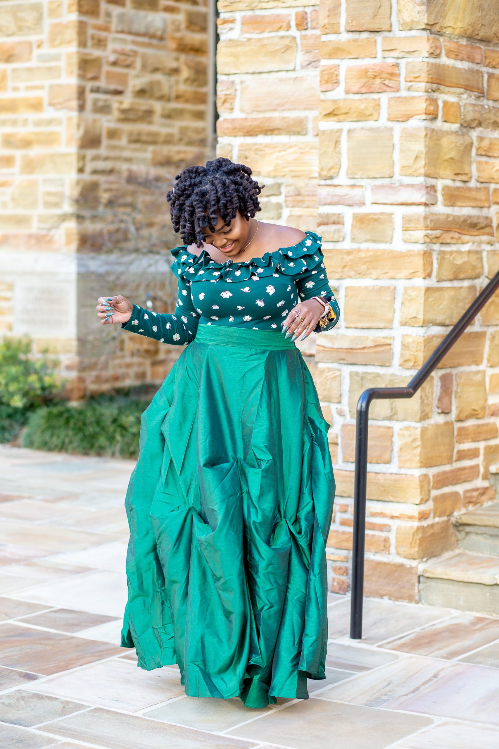 SPEAKER STYLE: BRUNCH GREEN MAXI SKIRT
