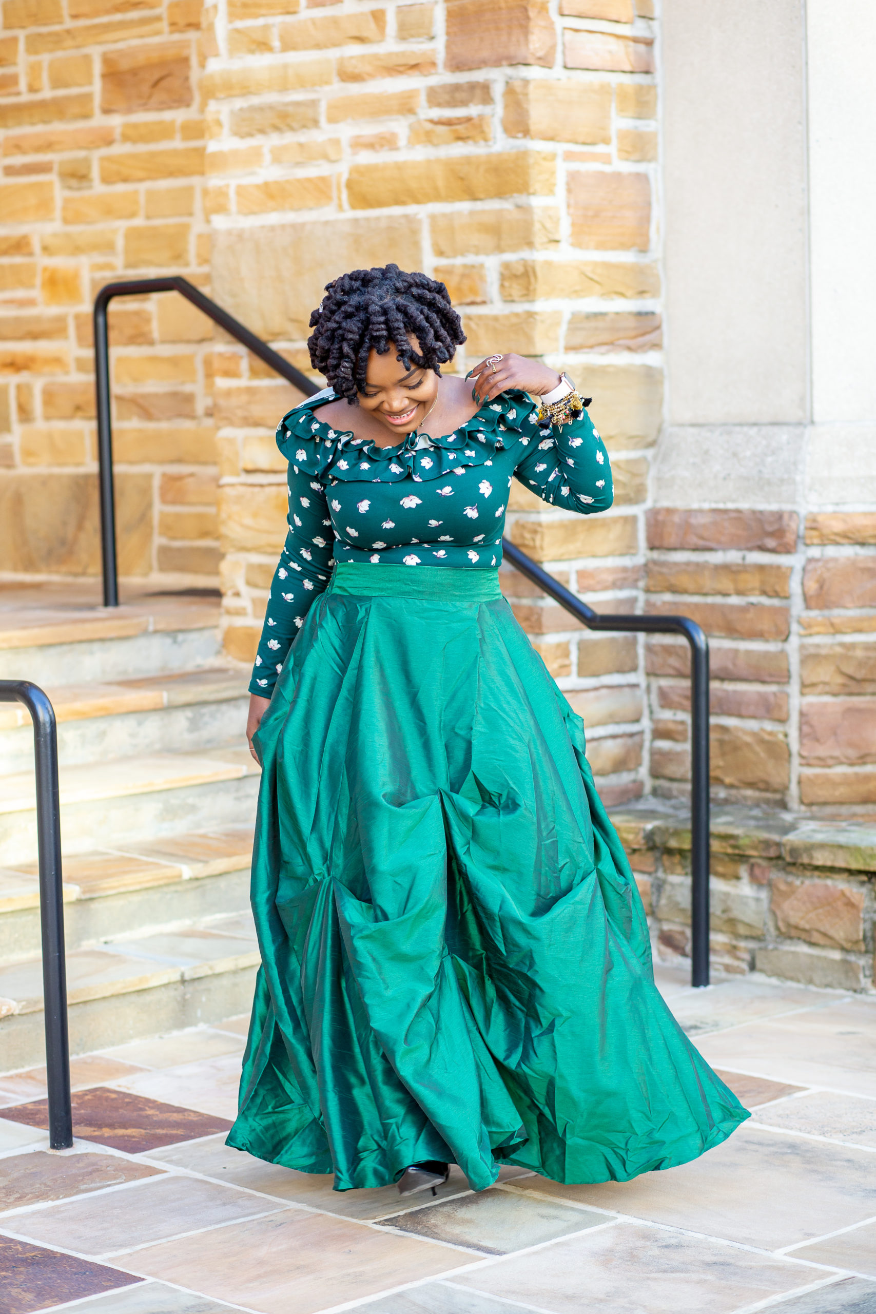 SPEAKER STYLE: BRUNCH GREEN MAXI SKIRT