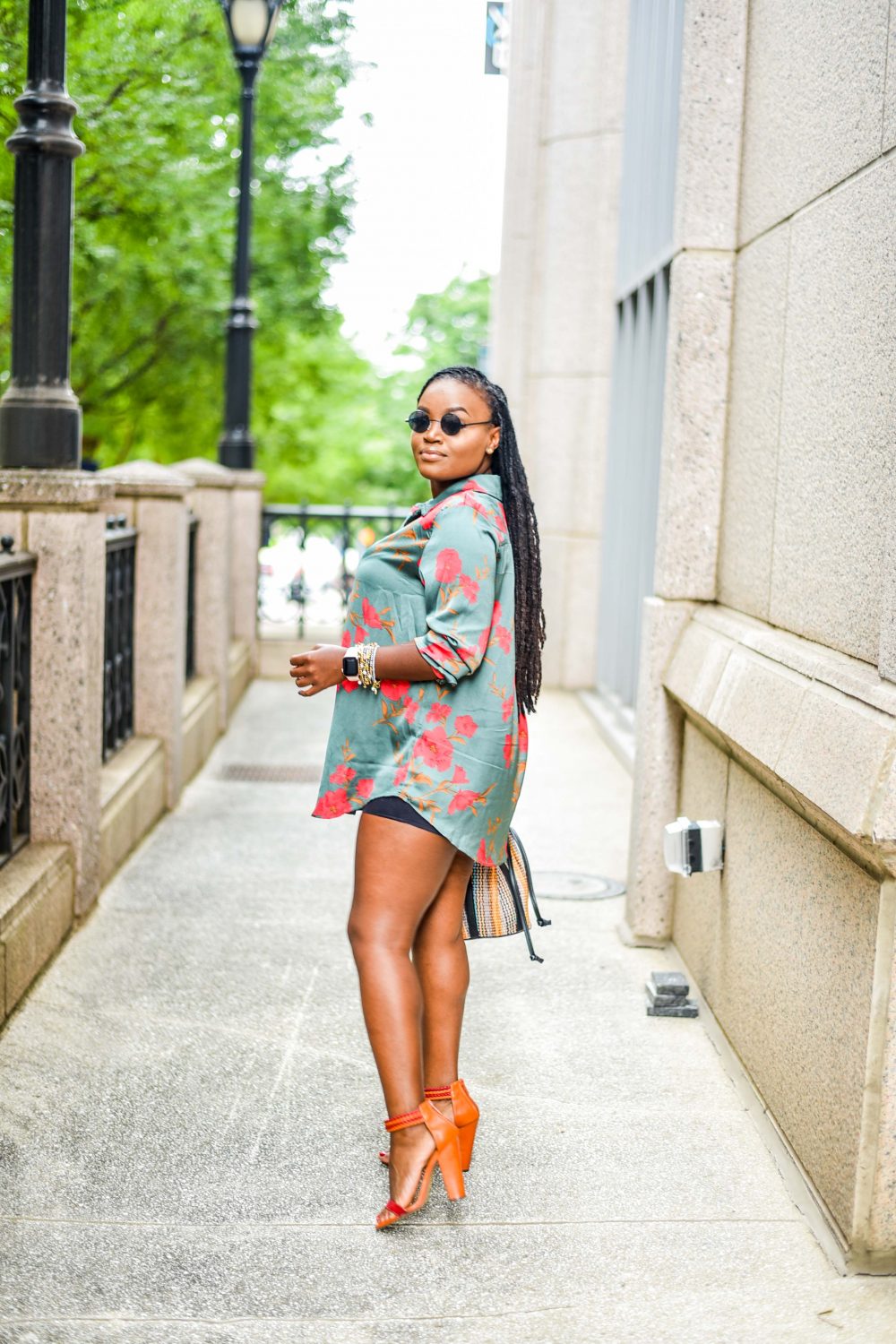 FLORAL BUTTON DOWN BLOUSE