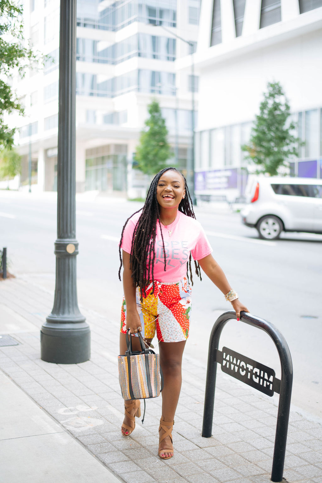 DOPE VIBES PINK NEON GRAPHIC TEE