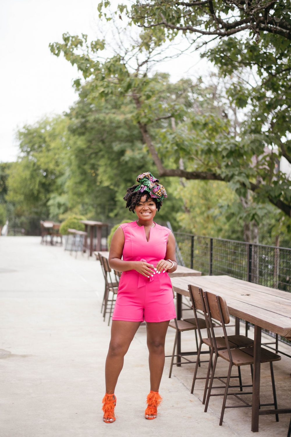 NEW YORK AND COMPANY PINK ROMPER.