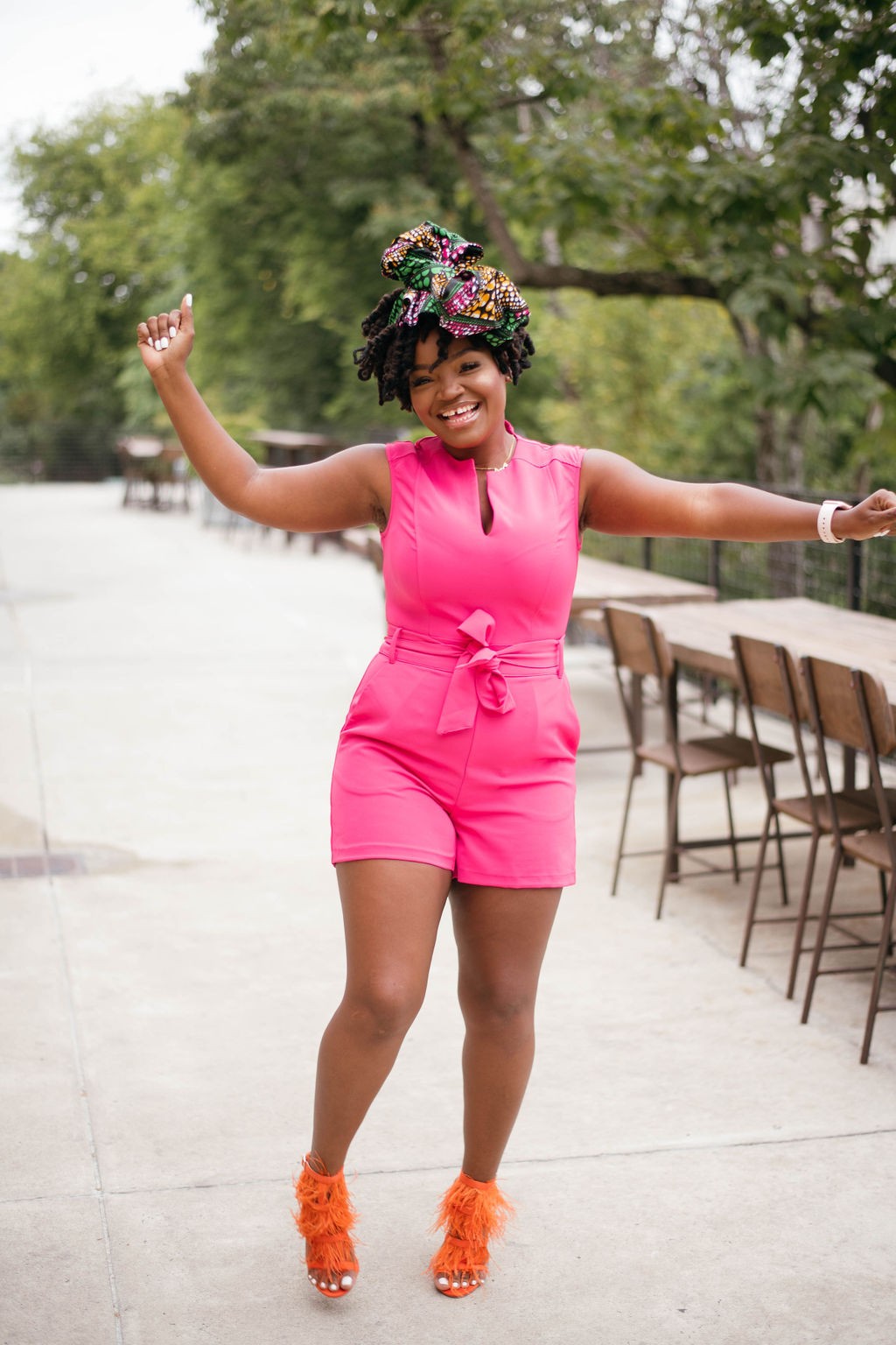 NEW YORK AND COMPANY PINK ROMPER.