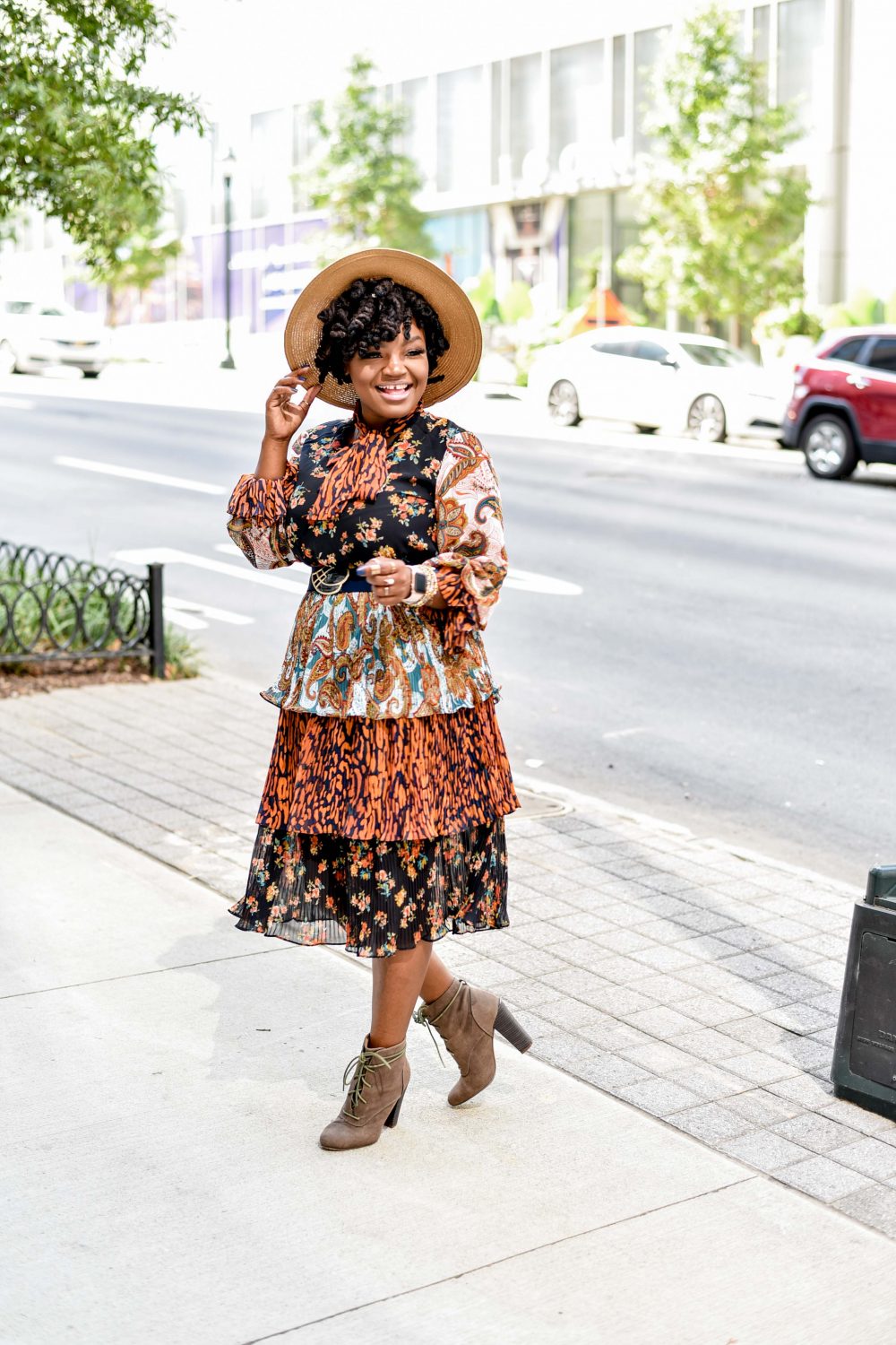 Mixed Print Dress