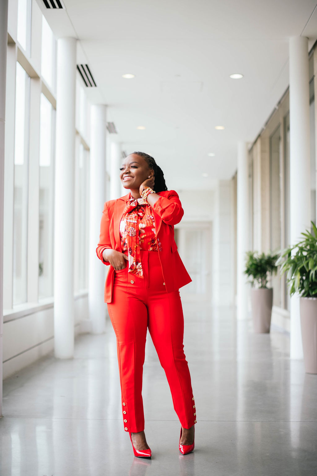 NEW YORK AND COMPANY FALL RED SUIT