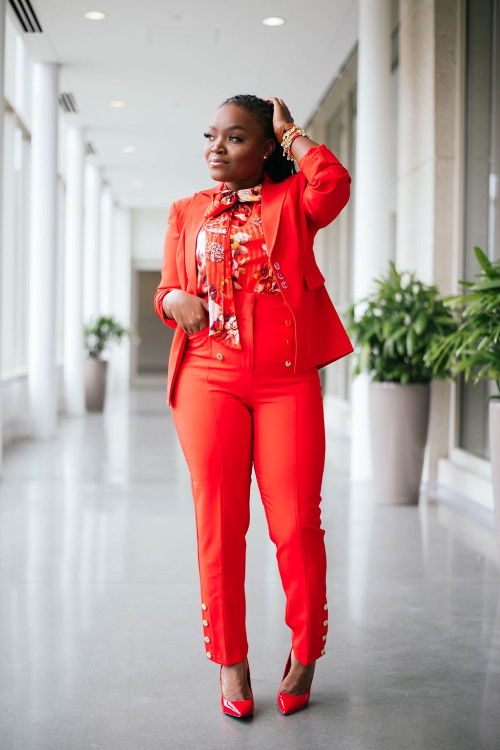 NEW YORK AND COMPANY FALL RED SUIT
