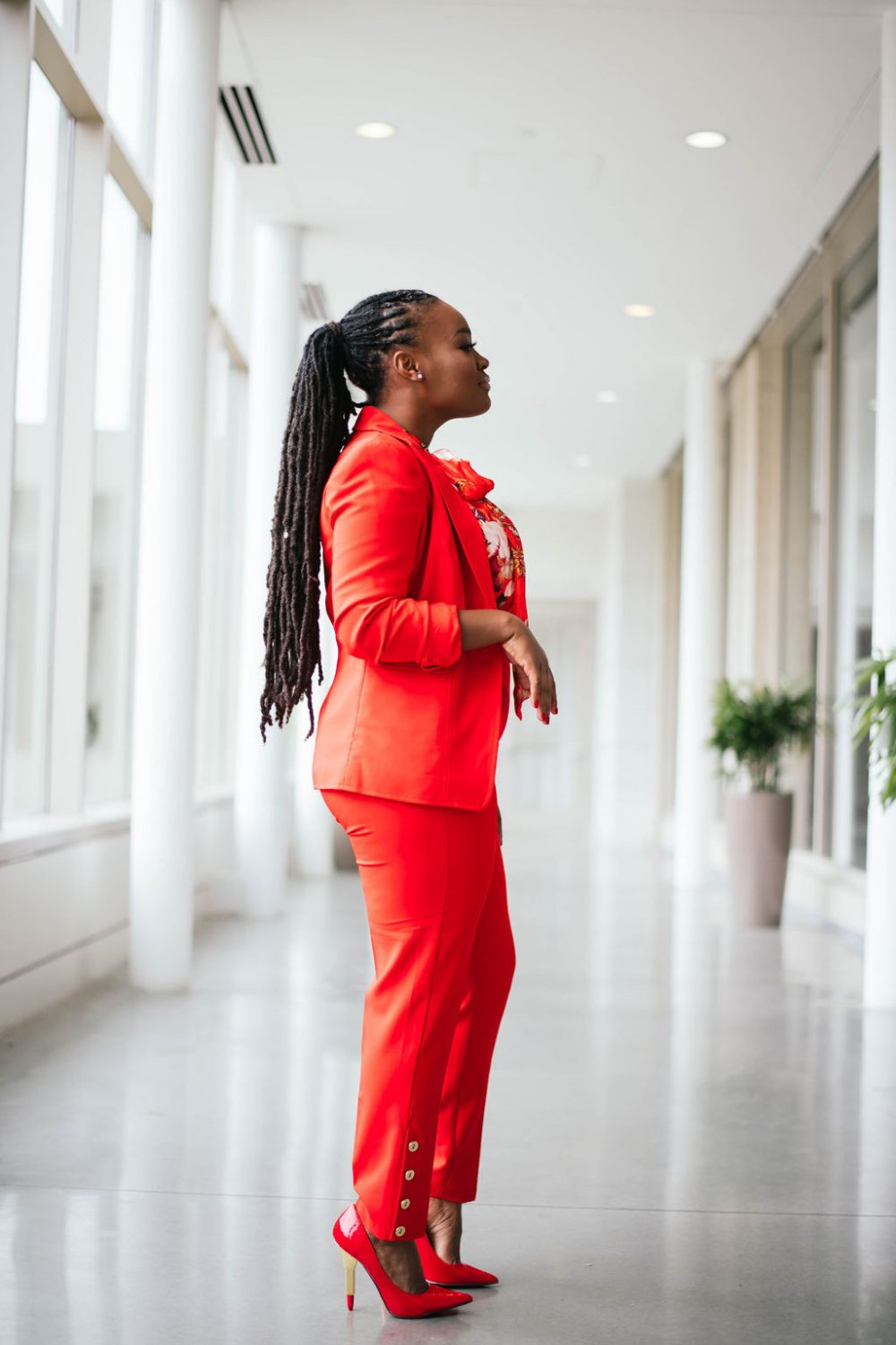 NEW YORK AND COMPANY FALL RED SUIT