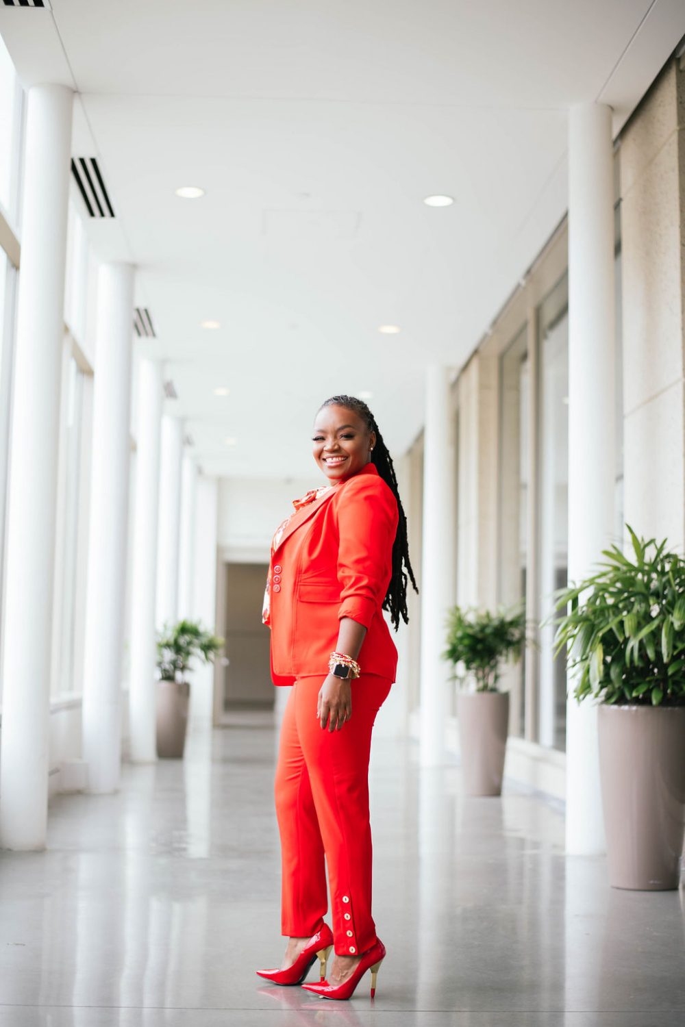 NEW YORK AND COMPANY FALL RED SUIT