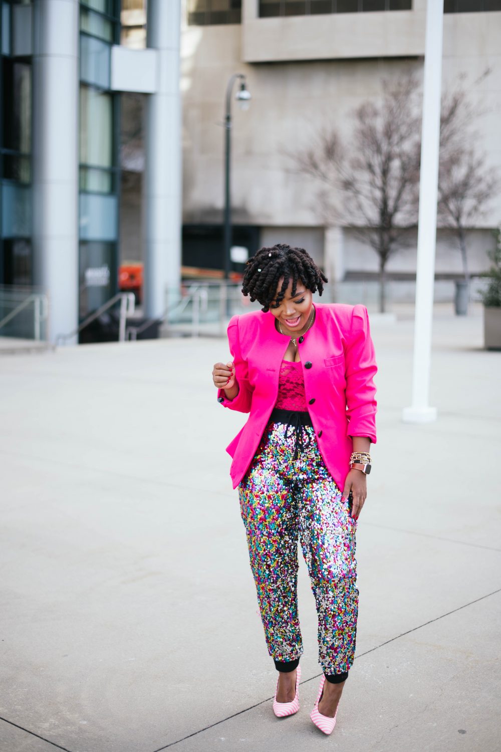 SEQUIN JOGGERS