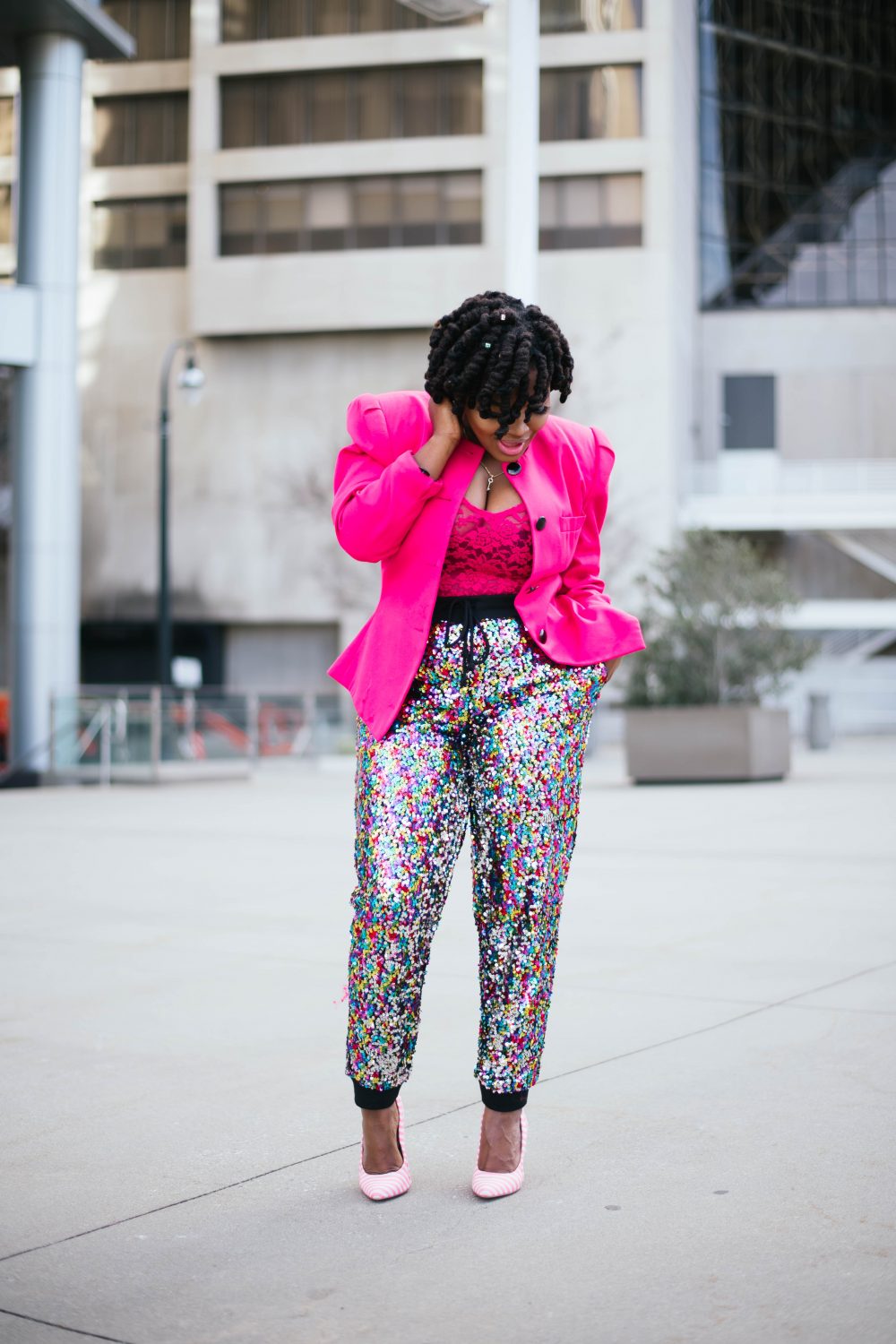 SEQUIN JOGGERS