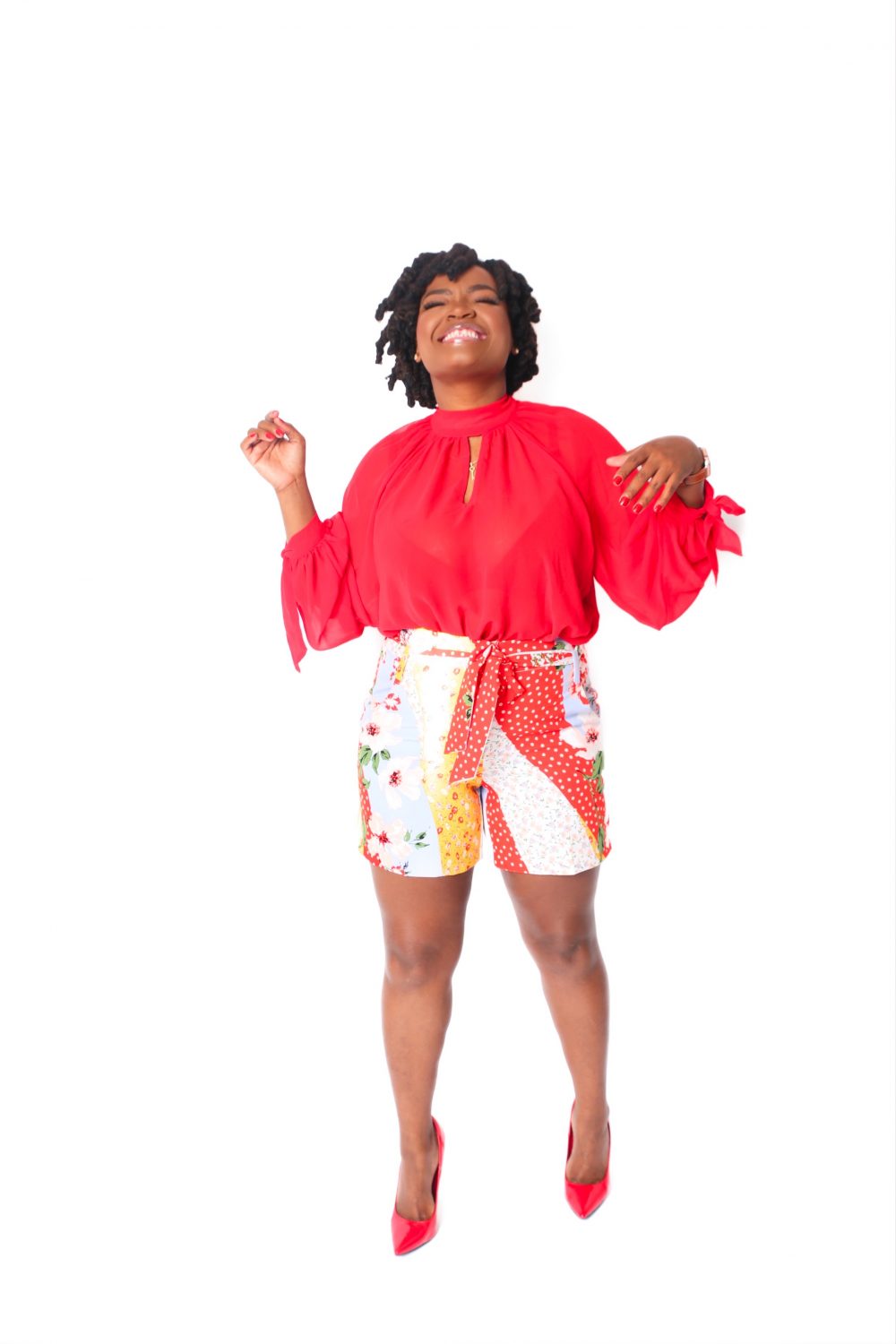 NEW YORK AND COMPANY RED BLOUSE