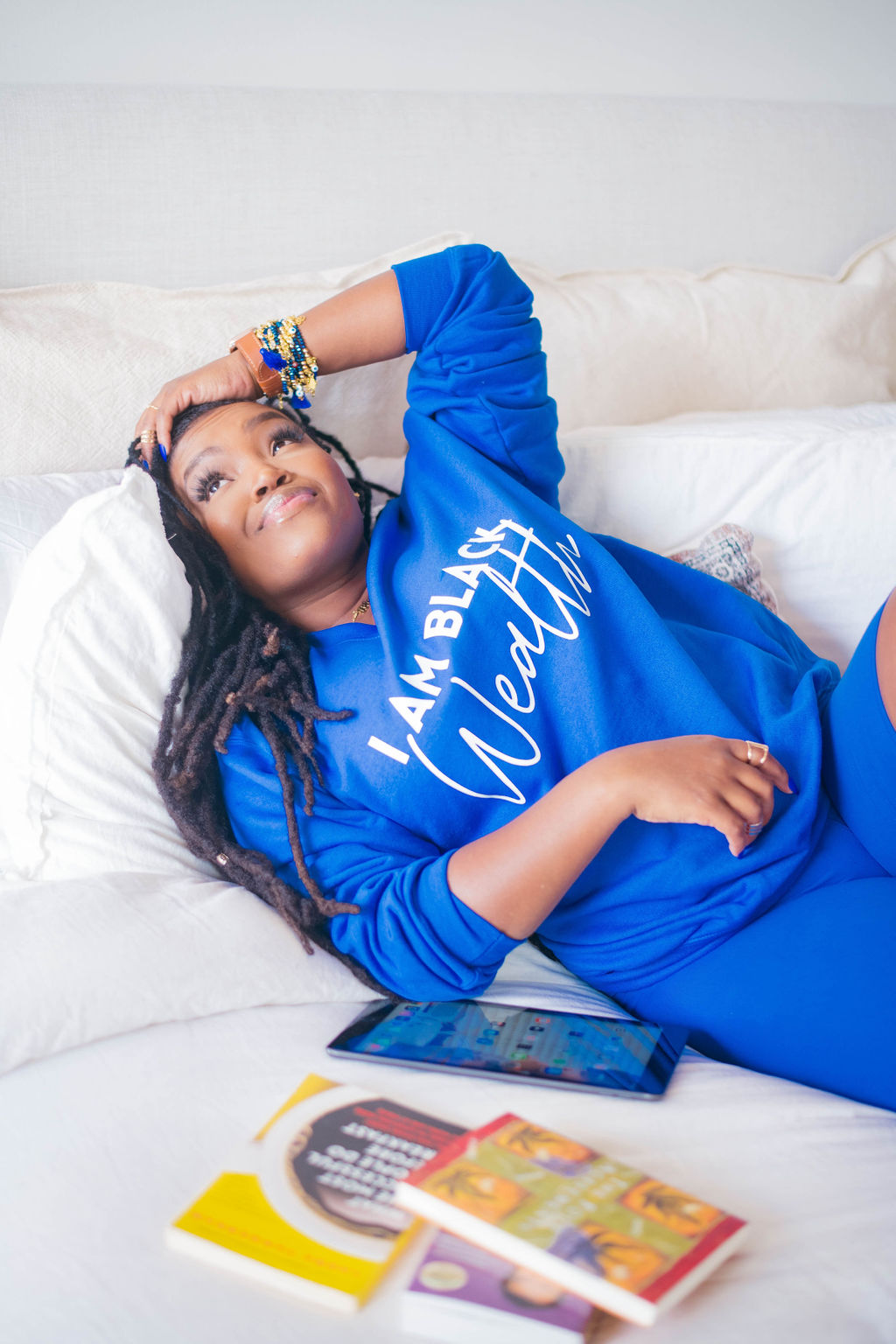 Black Wealth- Blue Cozy Sweatshirt