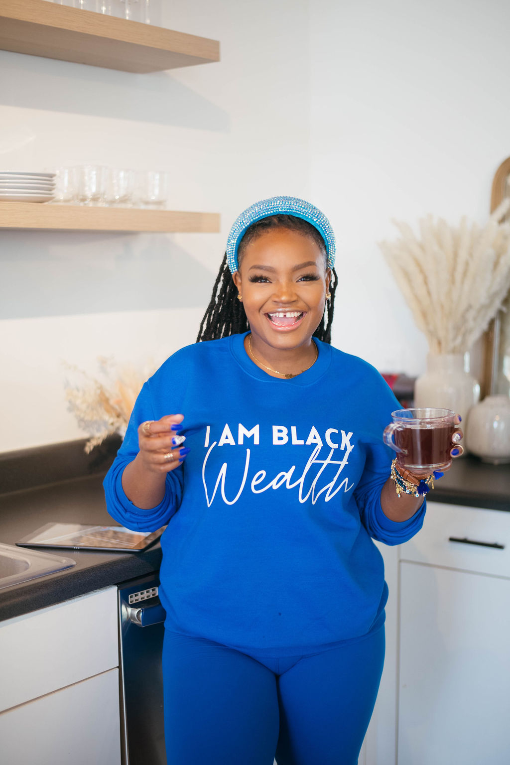 Black Wealth- Blue Cozy Sweatshirt