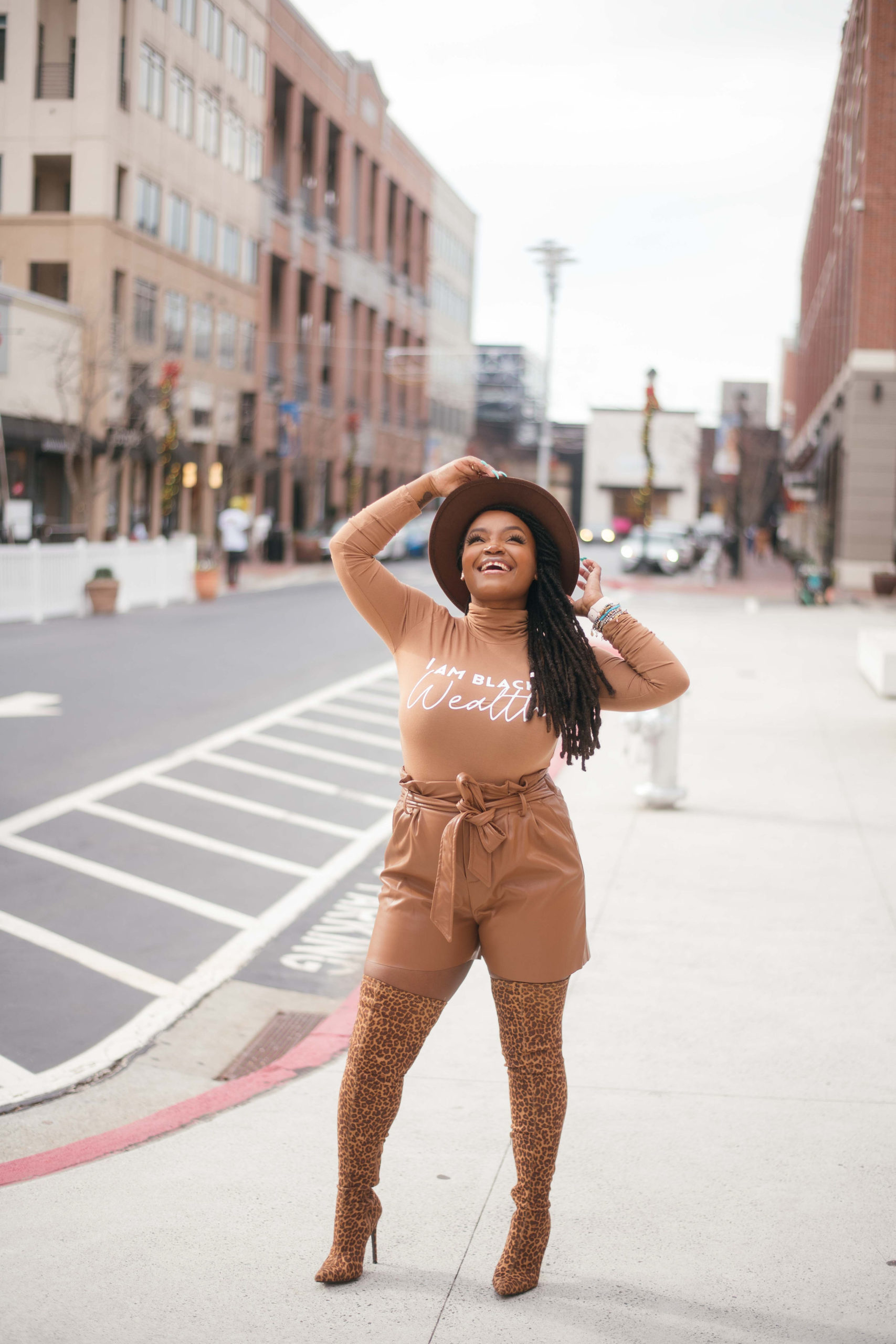 FAUX LEATHER SHORTS SET - IN MY ZONE OF GENIUS