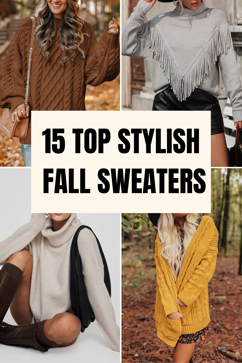 15 Stylish Fall Sweaters for Cozy and Warm Looks