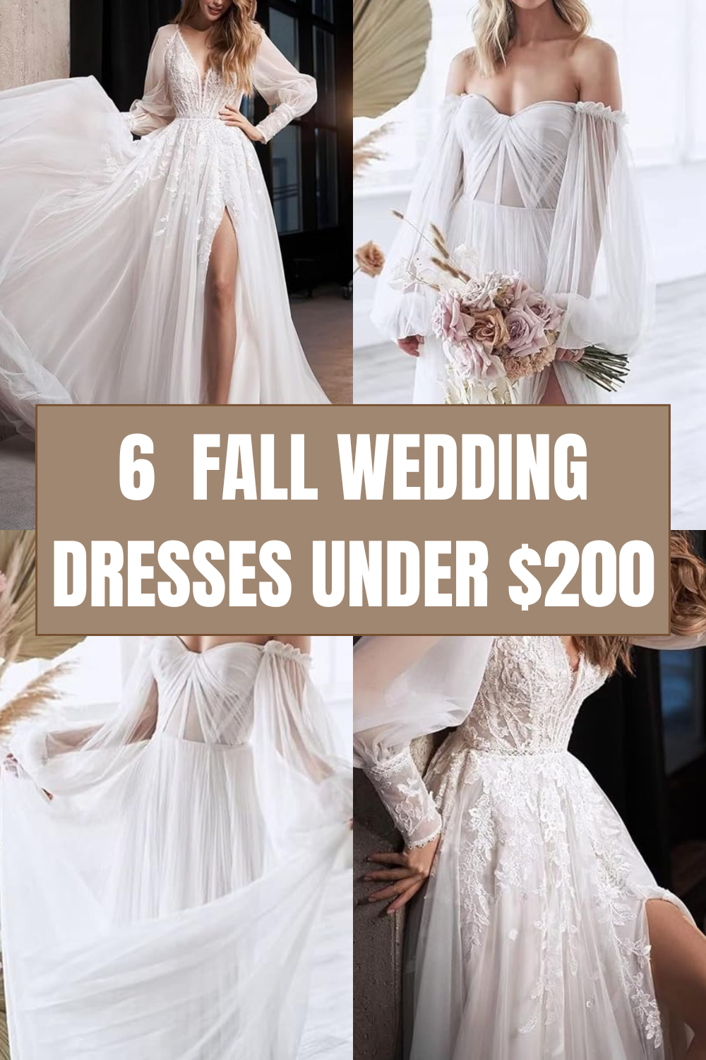 6 Affordable Fall Wedding Dresses Under $200 on Amazon