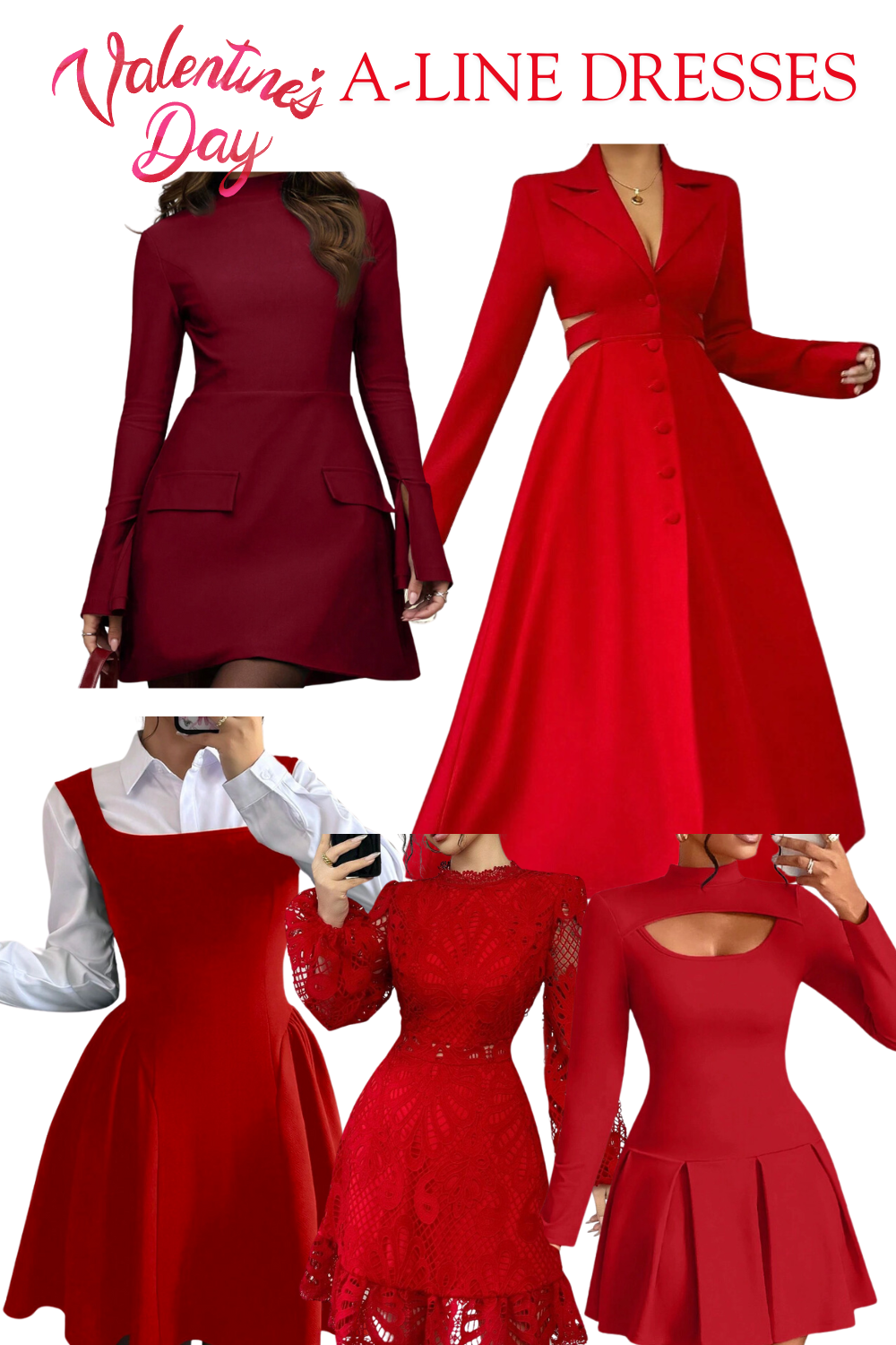 Top 15+ Red Valentine's Day Dresses from Shein Under $50