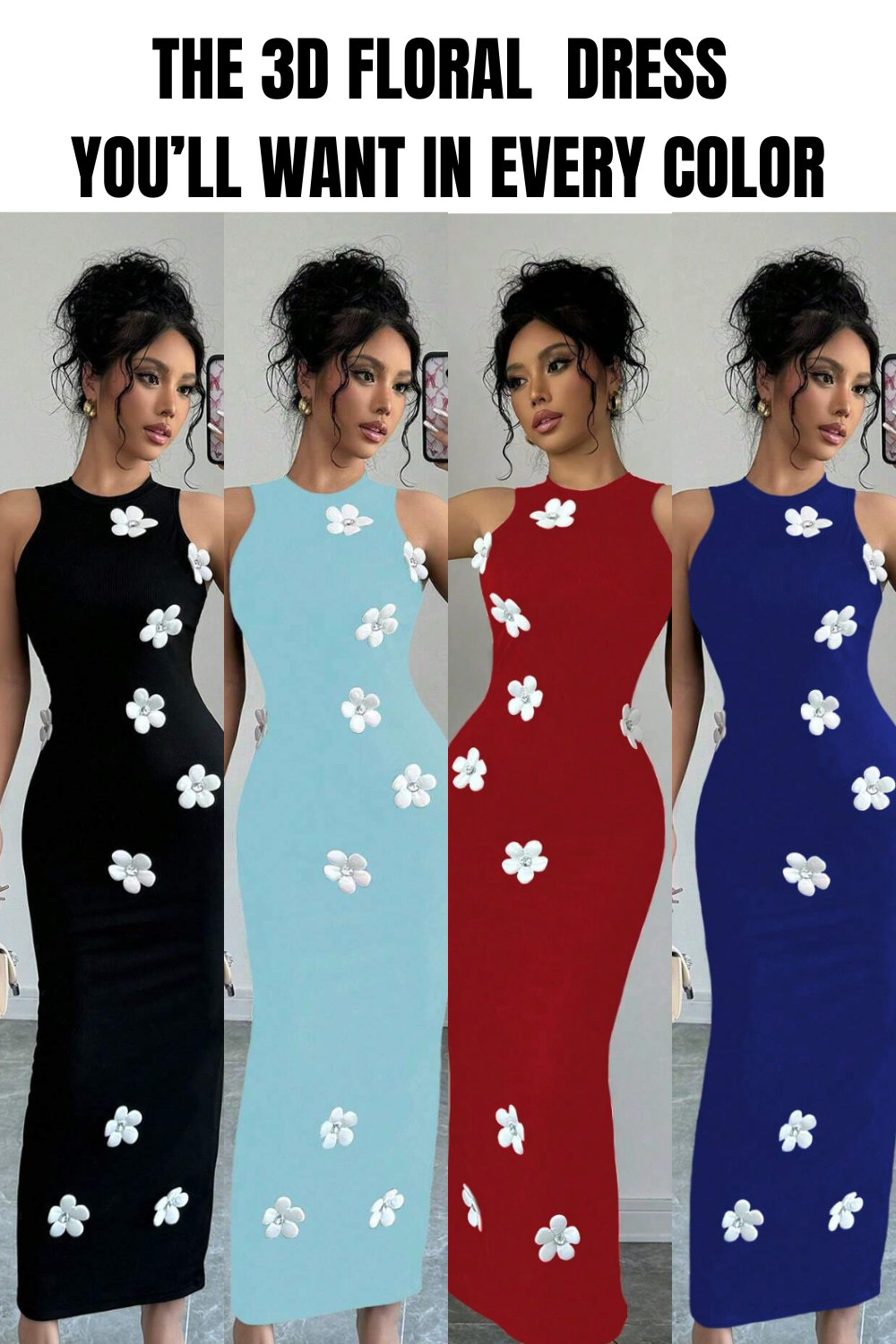 Date Night Outfit: The 3D Floral Maxi Dress You’ll Want in Every Color