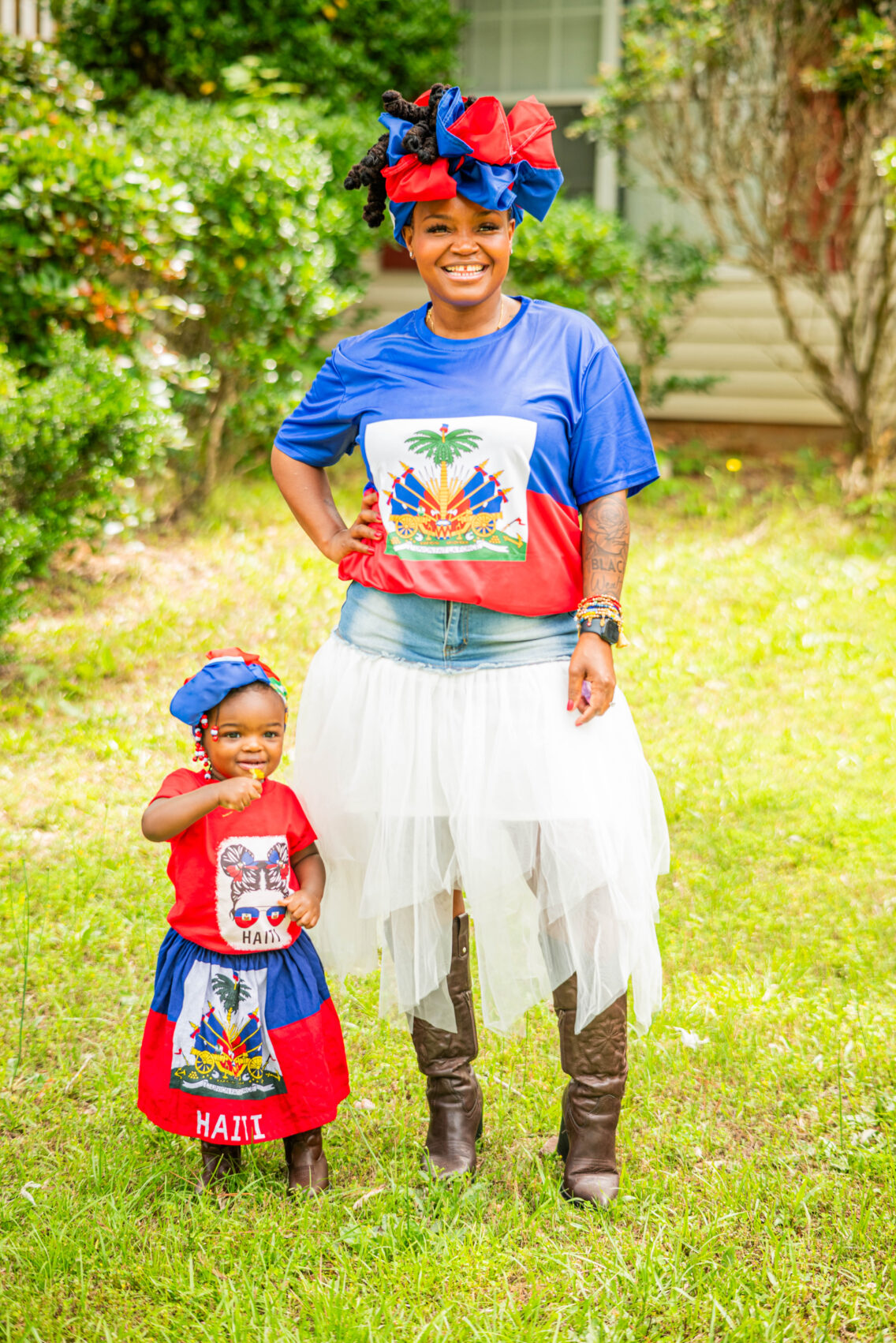 Celebrating Haitian Flag Day Matching Mommy And Me Outfits